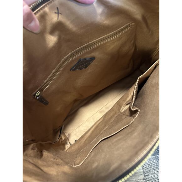 Fossil Tote Bag, Brown Leather Floral Multicolor Bag, Canvas Colorful - Picture 7 of 9